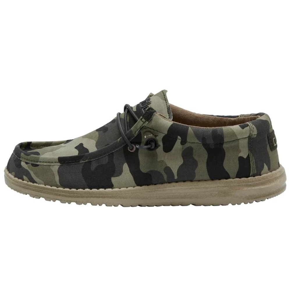 Hey Dude Men's Wally - Camo | Mens shoes | Men's Slip on Loafers | Light Weight