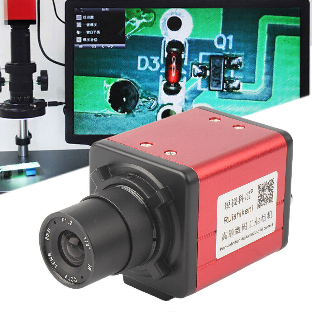 Auto 14MP HD Industrial Microscope Camera BNC VGA Output Zoom C-mount Lens
