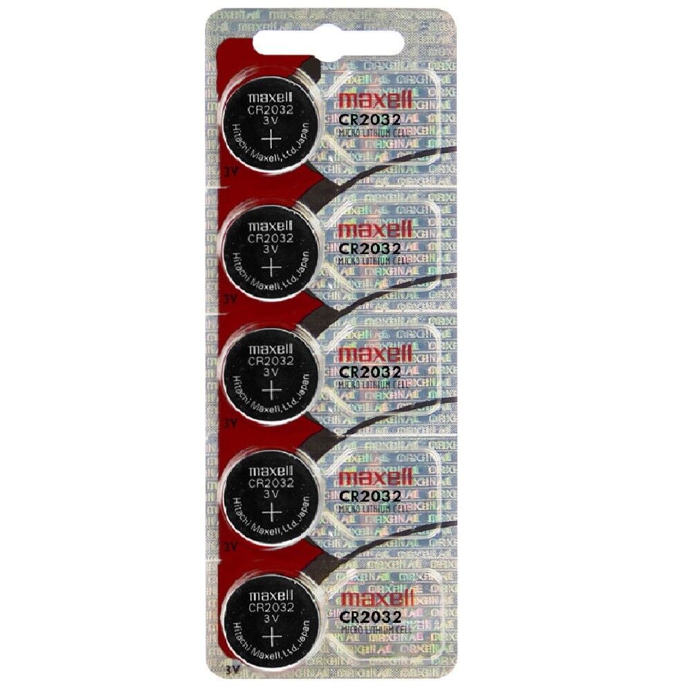 Lot of 5 Genuine Maxell CR2032 CR 2032 3V LITHIUM BATTERIES Made in Japan BR2032