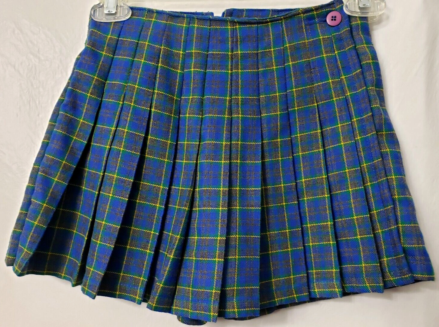 Children's Place School Skort Skirt 8 Girls Blue Plaid Clueless 90s Vintage Y2K