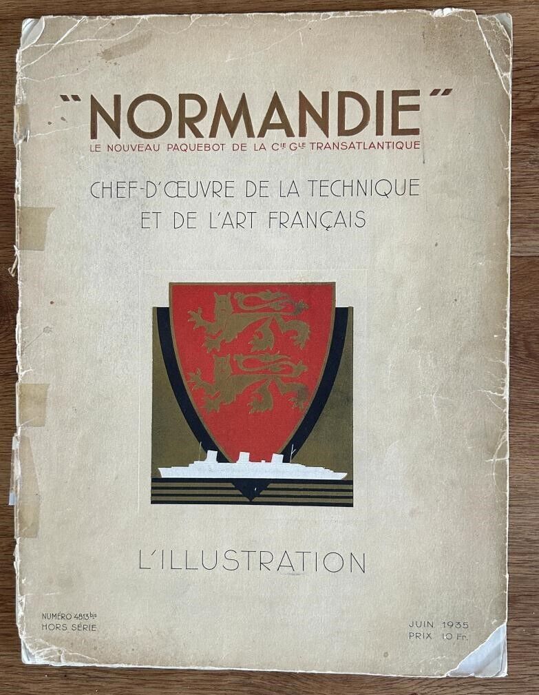 NORMANDIE (French) RARE 1935 L'ILLUSTRATION SUPERB SOUVENIR GUIDE