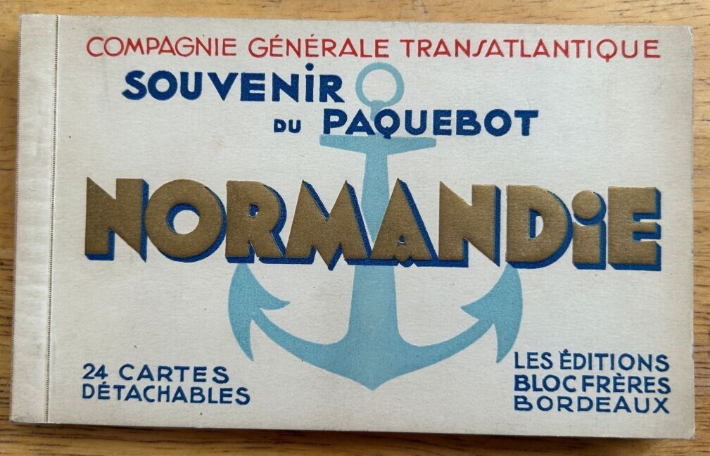 NORMANDIE (French) SUPERB SET OF 24 POST CARDS BOUND IN NICE BOOKLET c1936