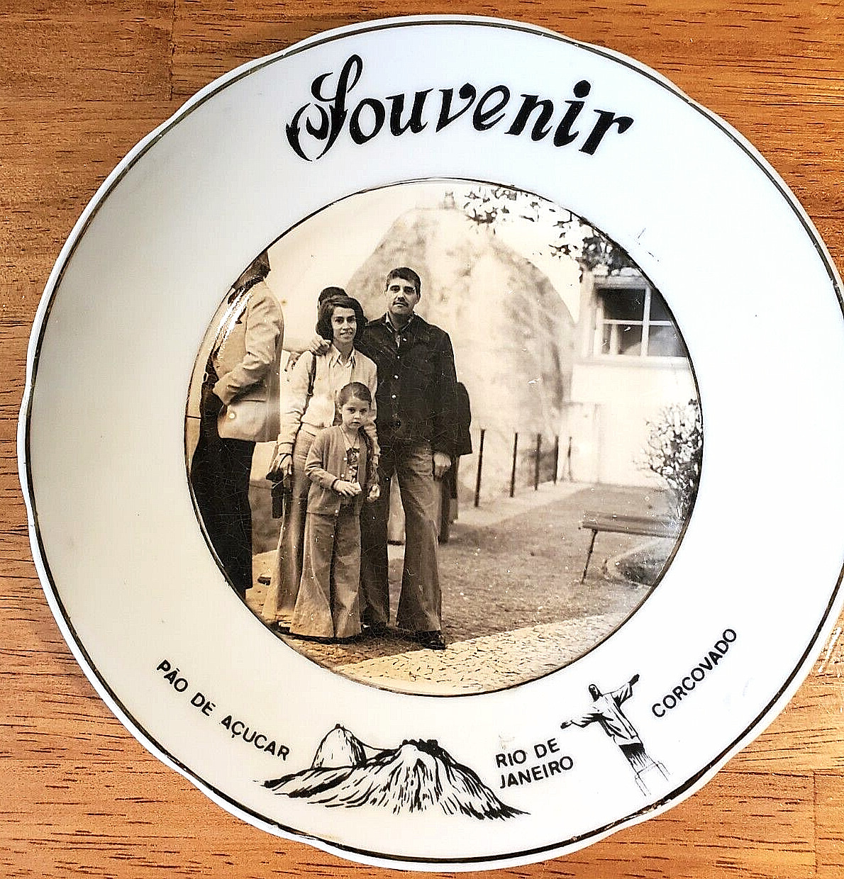 Vintage Brazilian Souvenir Plate-Pao de Acucar, Rio de Janeiro, Corcovado