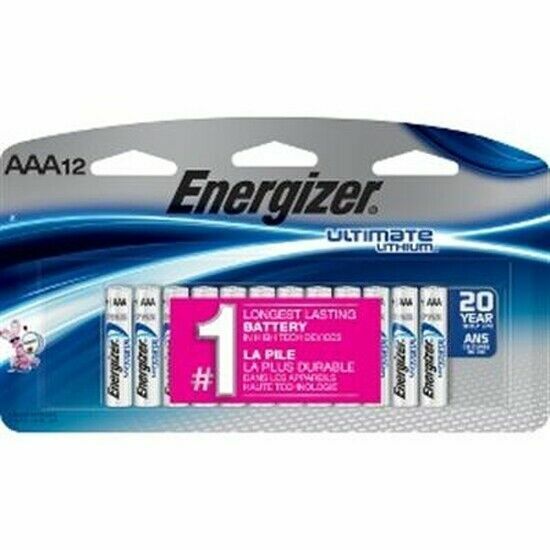12 Energizer Ultimate Lithium AAA Batteries  Brand New/Sealed