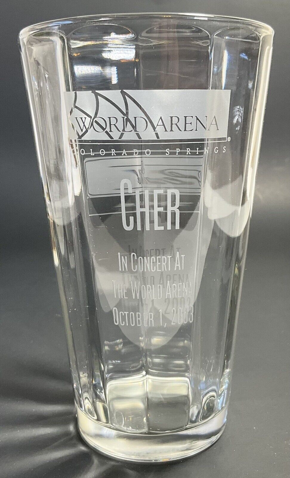 2003 Cher Concert Pint Glass Penrose Broadmore World Arena Colorado Springs CO.