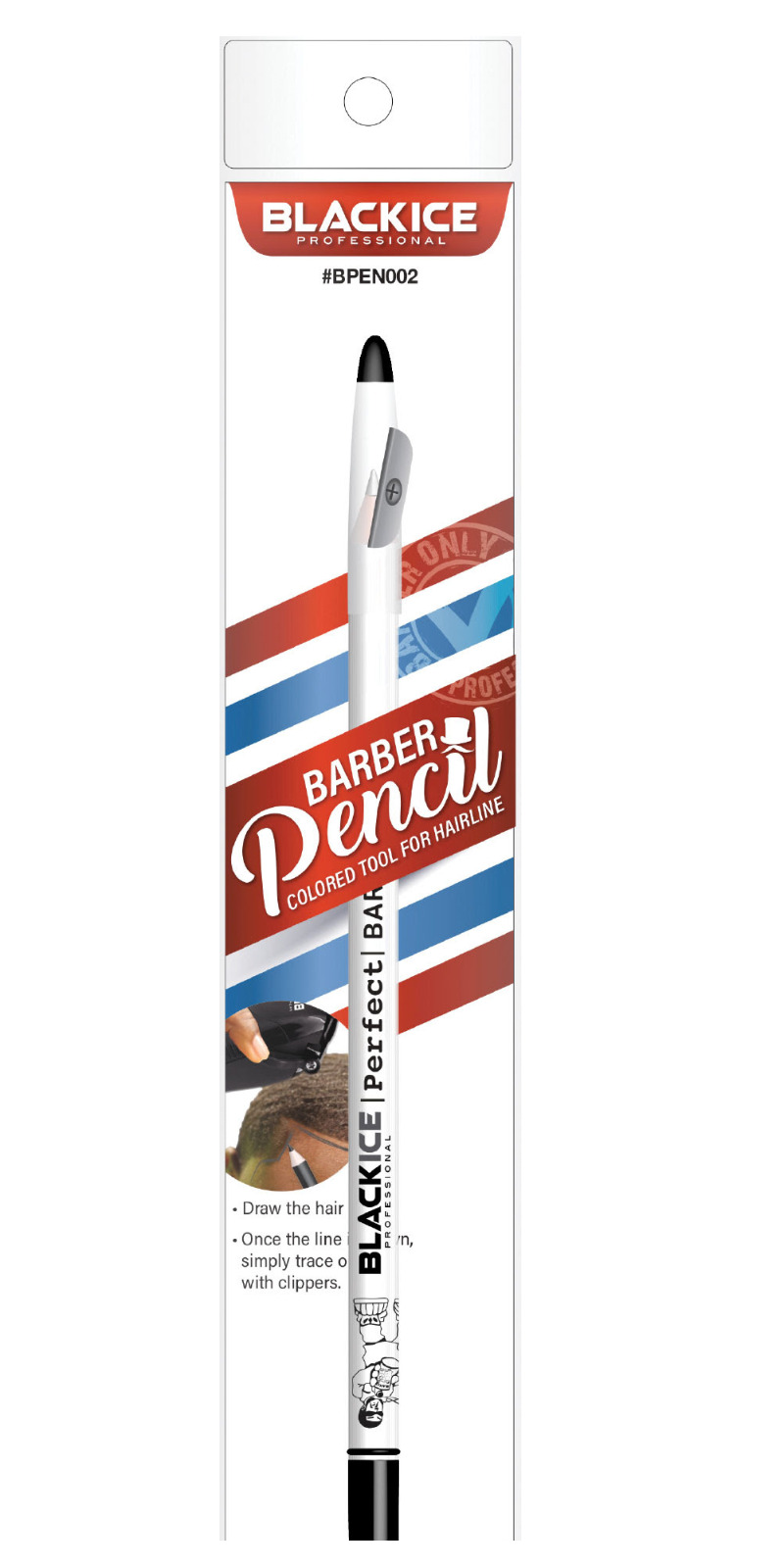 Black Ice Barber Pencil ( Black, White, Brown ) - YOU PICK !!
