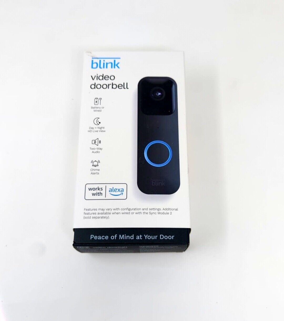 Blink Video Doorbell BDM00200U 1080p HD WiFi Wired or Wireless - Open Box