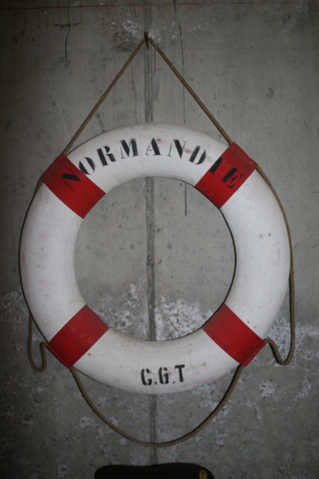 Very Rare NORMANDIE Original Lifesaver Ring
