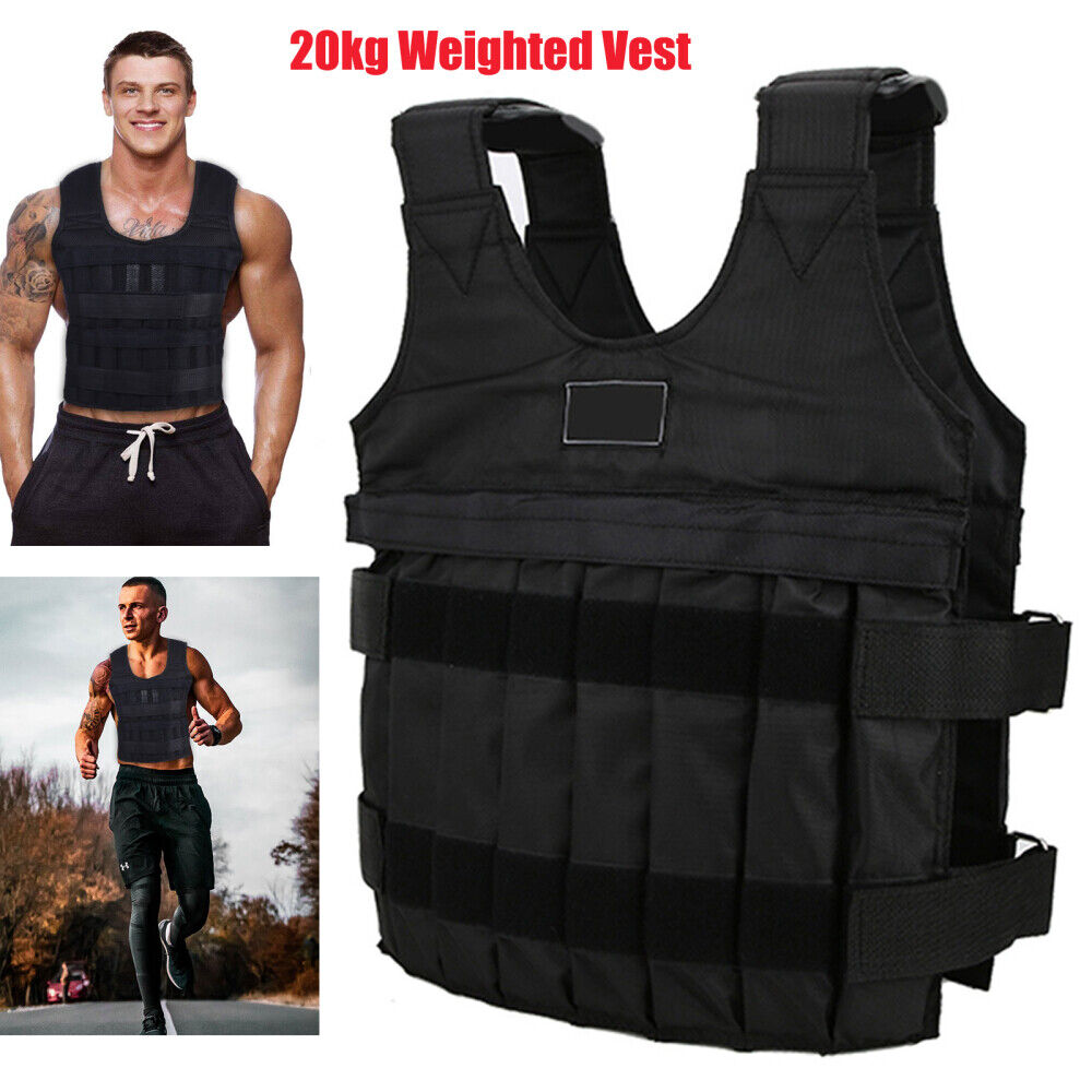 Weight Vest Weighted Adjustable Training Fitness Workout Strength Exercise 40lbs