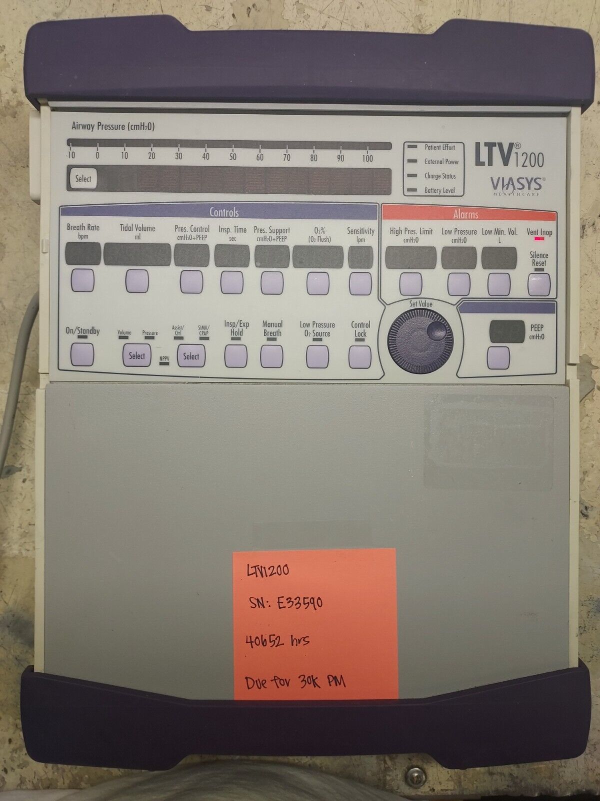 Viasys CareFusion Pulmonetics LTV 1200 Ventilator Vent