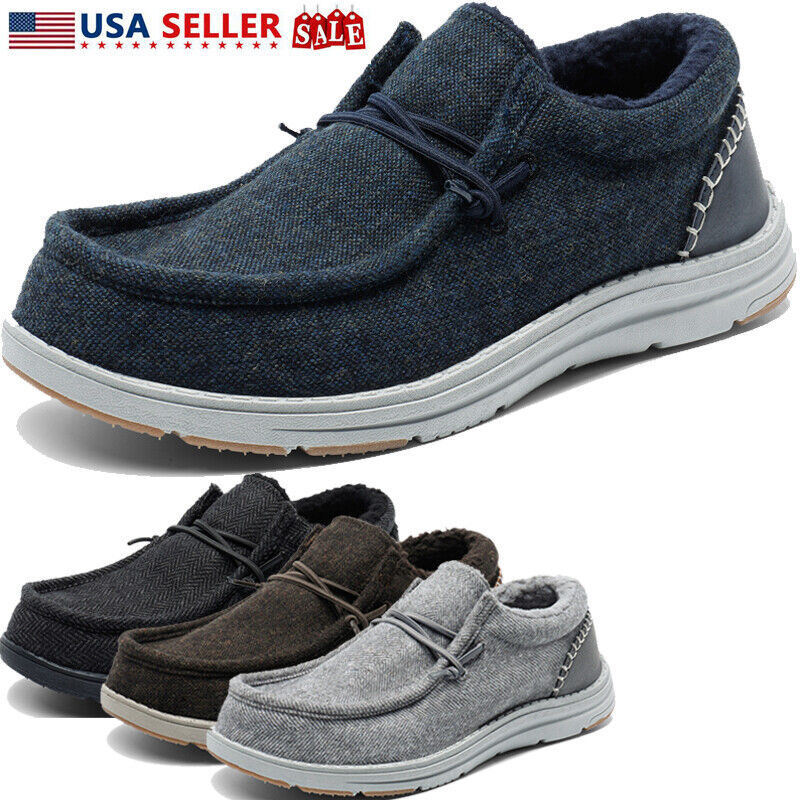 Bruno Marc Men's Slip-on Loafers Shoes Arch Support Boat Shoes Warm Casual Shoes