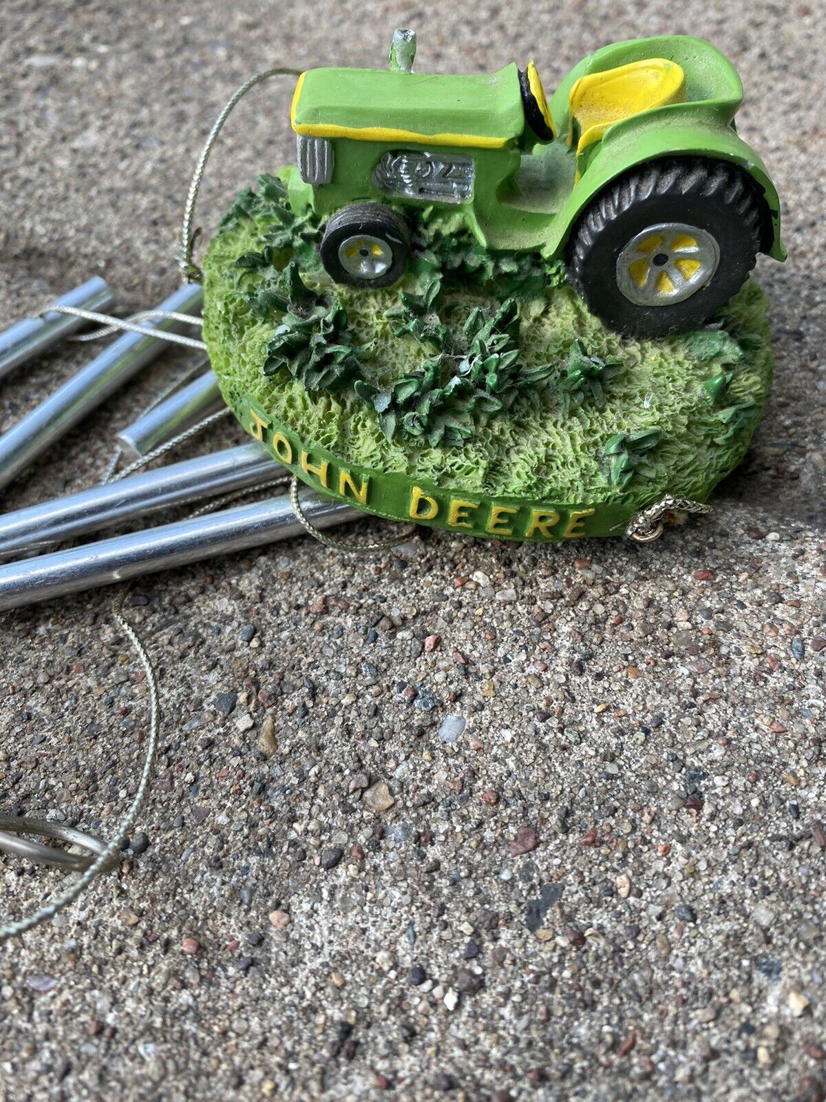 John Deere Tractor Heaven Sent Wind Chimes Limited Edition Farm Collectible Yard