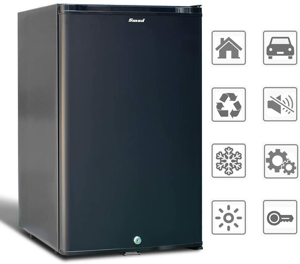 Smeta 1.7 cu ft Truck RV Fridge 12V Cooler Absorption Camper Mini Refrigerator
