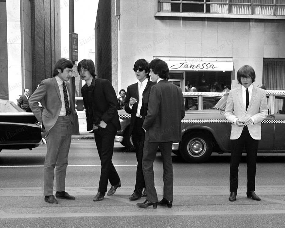 8x10 Print Mick Jagger Ronnie Wood Charlie Watts The Rolling Stones NYC #STN1