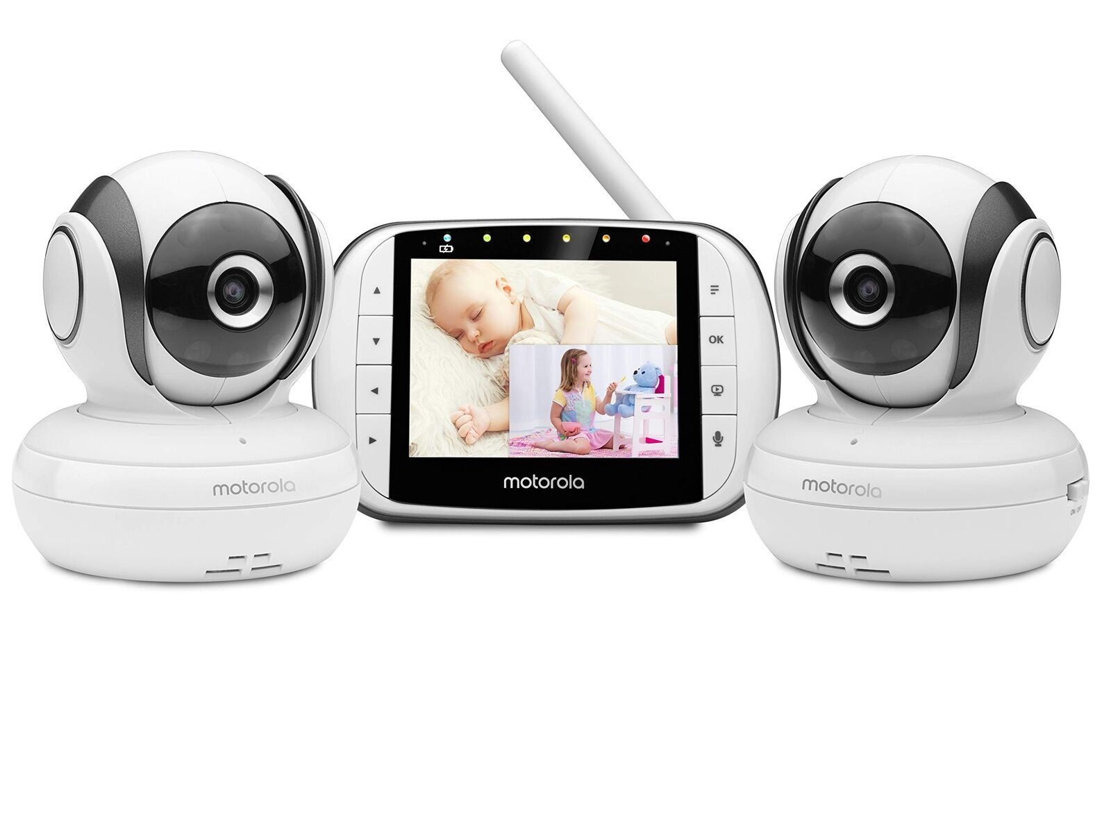 Motorola MBP36S Baby Monitor with 2 Cameras and Power Cables