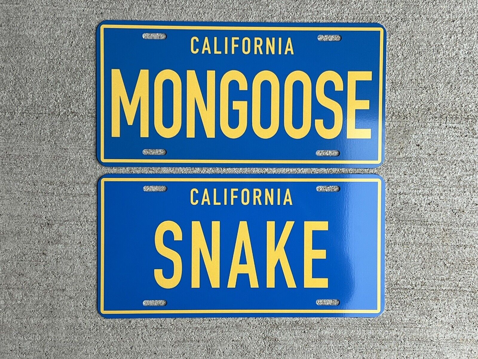 Don Prudhomme The Snake Tom McEwan Mongoose set License Plate Tag Drag Racing