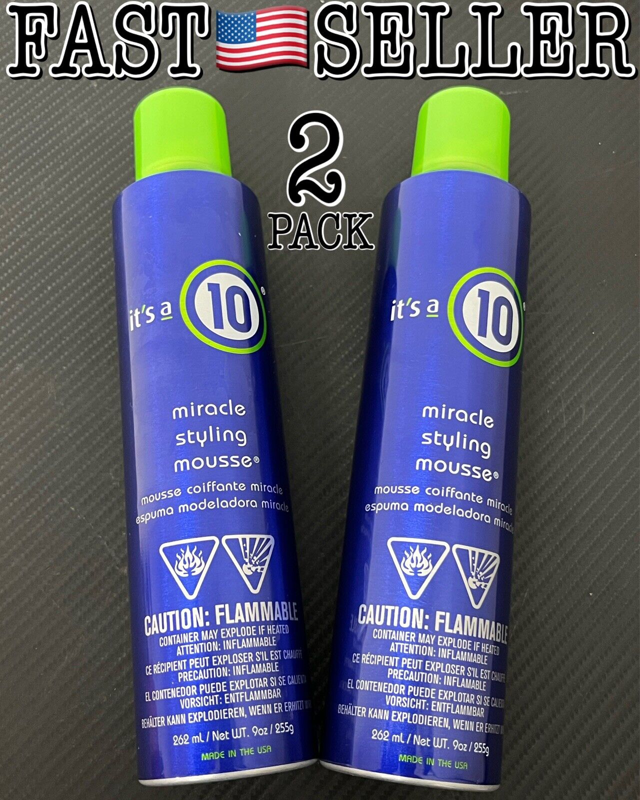 2-Pack Its A 10 Miracle Styling Mousse, 9oz (262ml) Each - NEW! FAST!