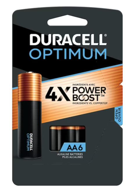 Duracell Optimum AA Batteries with Power Boost Ingredients, 6 Count Pack...
