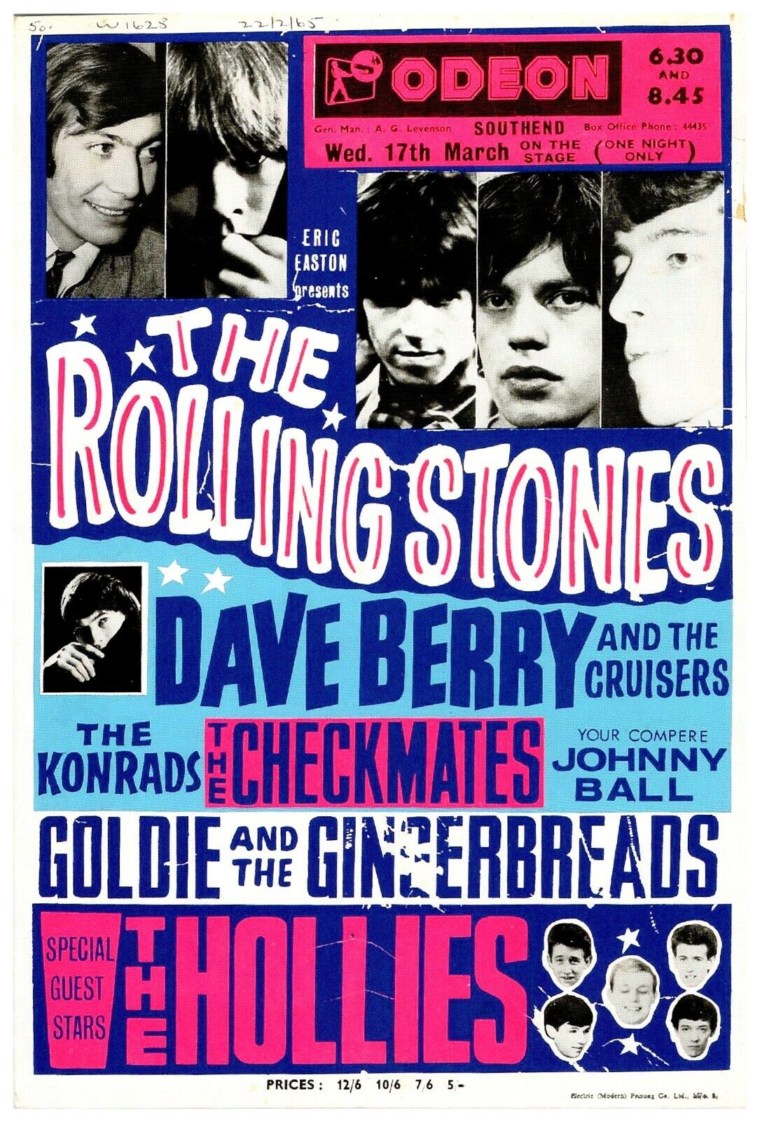 ODEON CONCERT POSTER THE ROLLING STONES 6