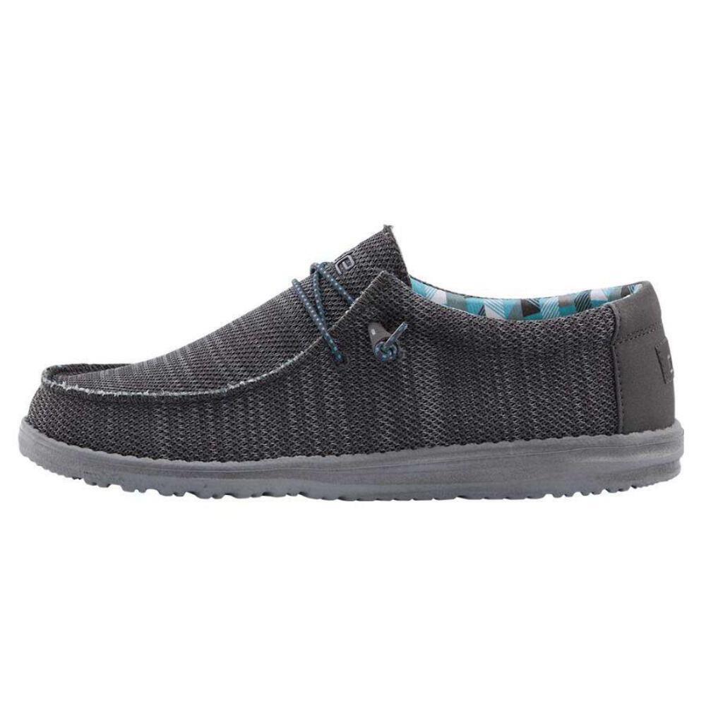 Hey Dude Men's Wally Sox Charcoal | Men’s Shoes | Men's Slip on Loafers | Light