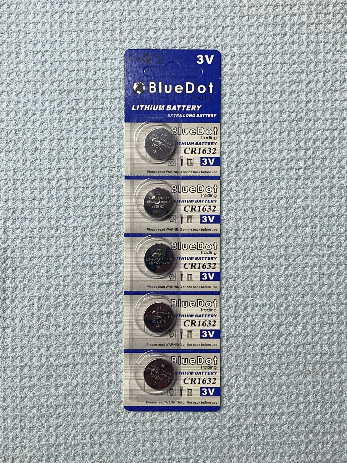 5 Pack CR1632 1632 BLUEDOT Lithium 3v Battery USA Free SHIP FRESH EXP 12 / 2027