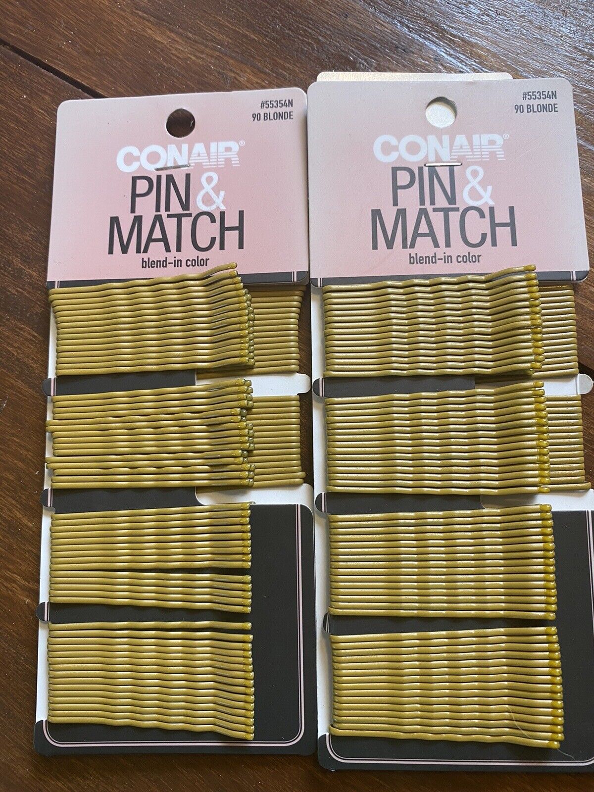 Conair Pin & Match Blend-In Color Bobby Pins 90 Count Blonde, 2 Count