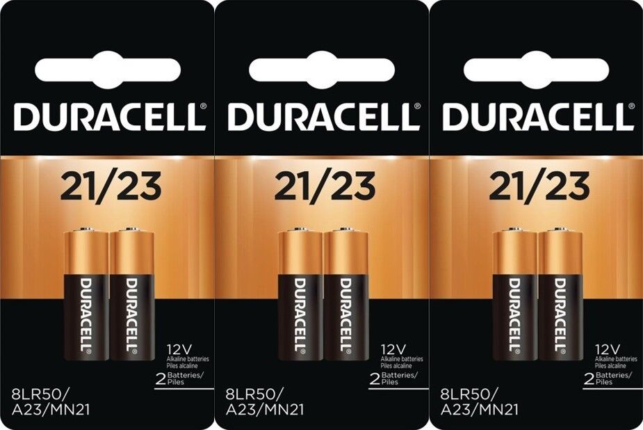 6 Pack Duracell A23 12 Volt Battery MN21 MN23 23AE 21/23 GP23 23A 23GA