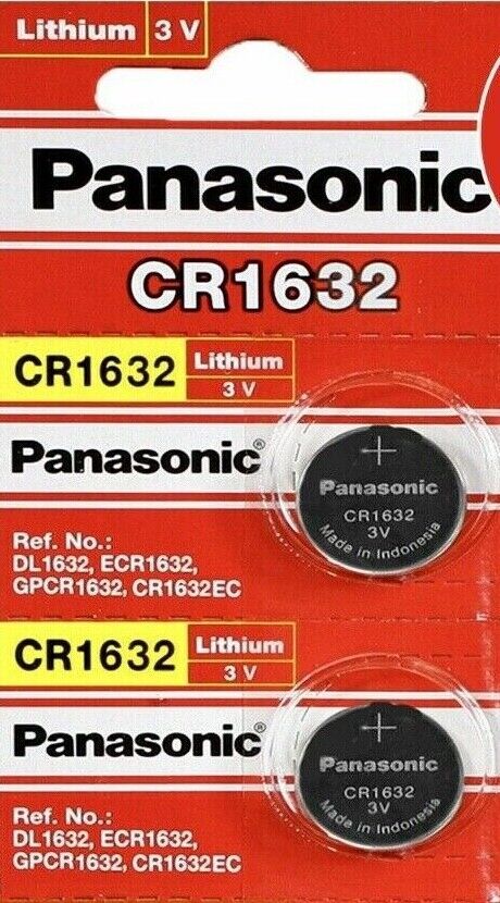 Panasonic CR1632 CR 1632 (2 piece) Lithium 3V Battery New Authorized Seller