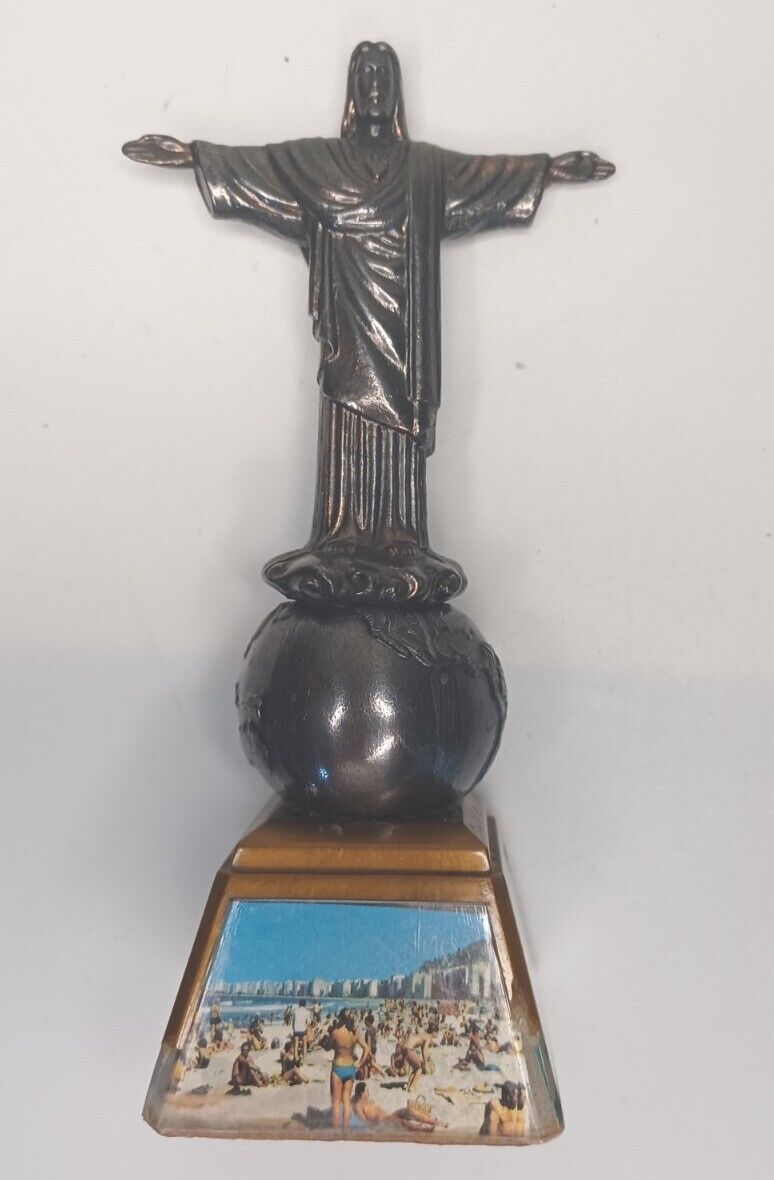 VTG Brazilian Cristo Rio De Janeiro Metal Souvenir 5
