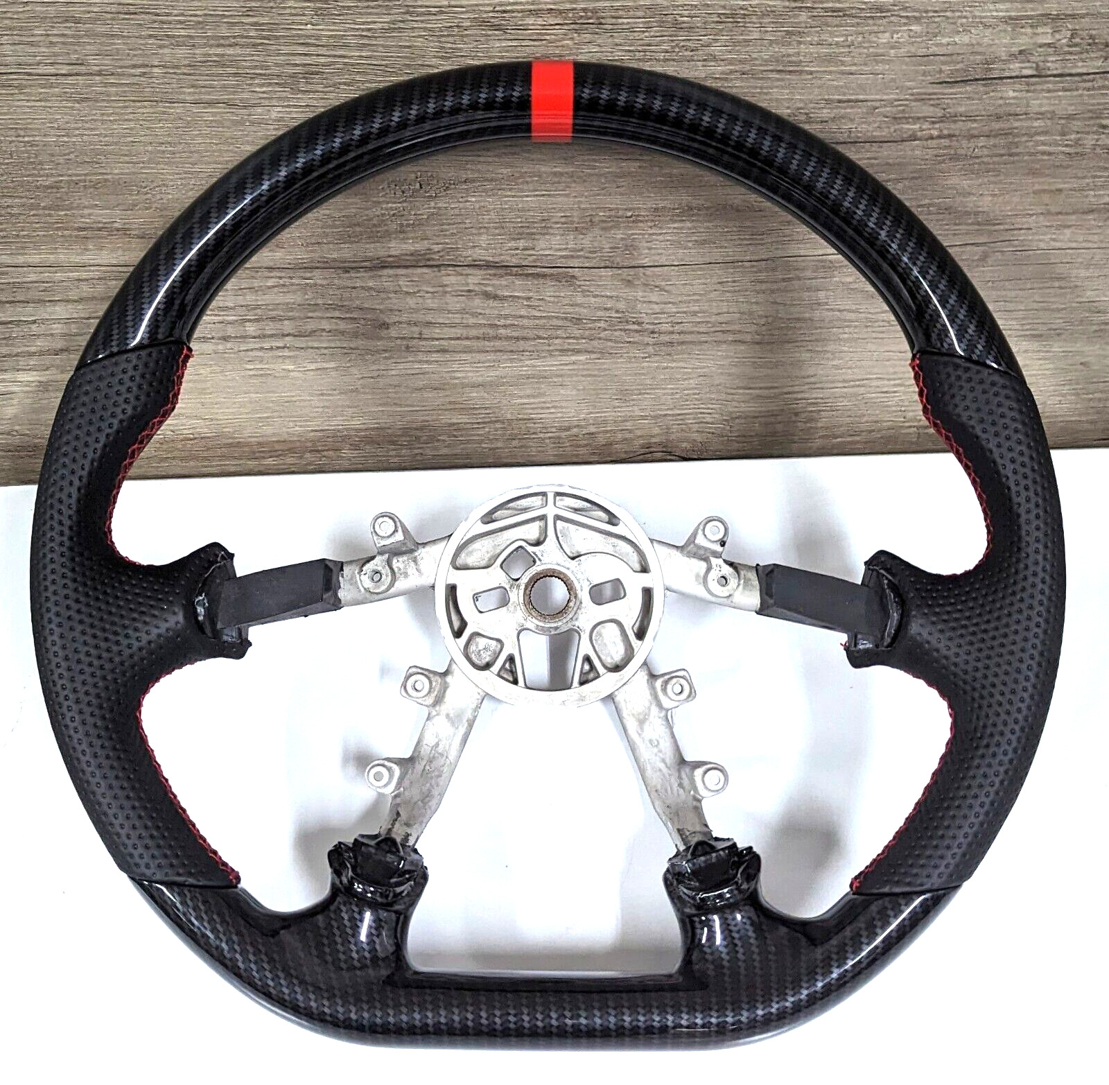 REVESOL HYDRO DIP Carbon Fiber RED Steering Wheel for 1997-2004 Corvette C5 Z06
