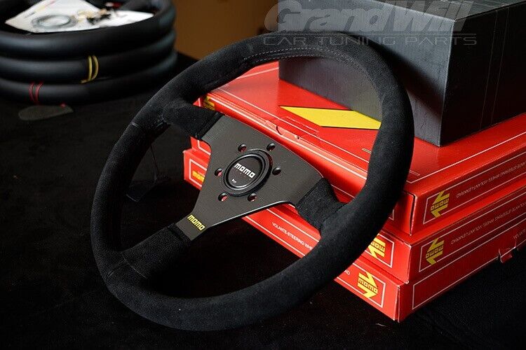 MOMO MonteCarlo 350mm 14' Suede Leather Thickened Spoke Sport Steering Wheel