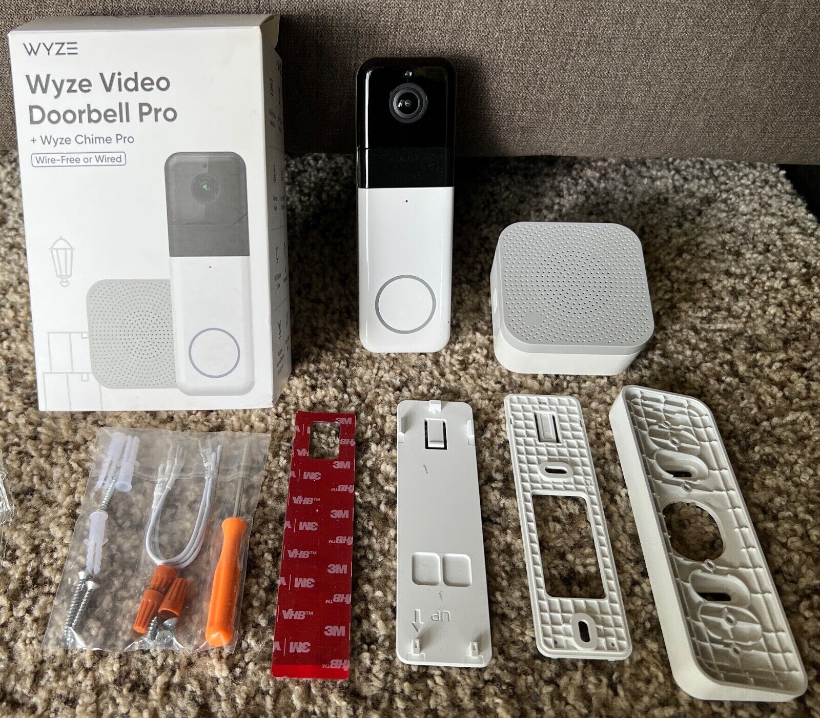 WYZE VIDEO DOORBELL PRO + CHIME PRO WIRED OR WIRE-FREE CAMERA