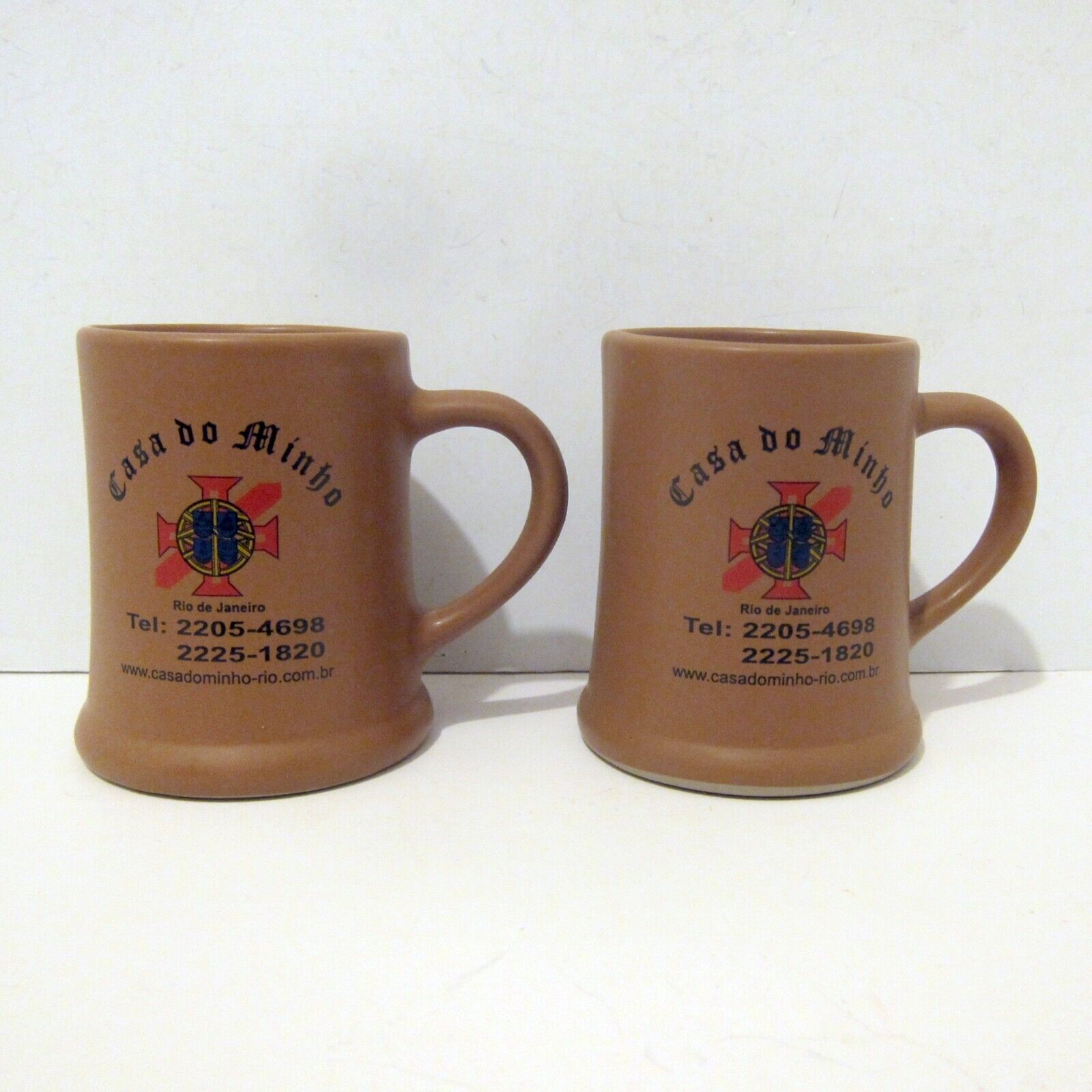 2 COFFEE MUGS CASA DO MINHO - RIO DE JANEIRO Souvenirs