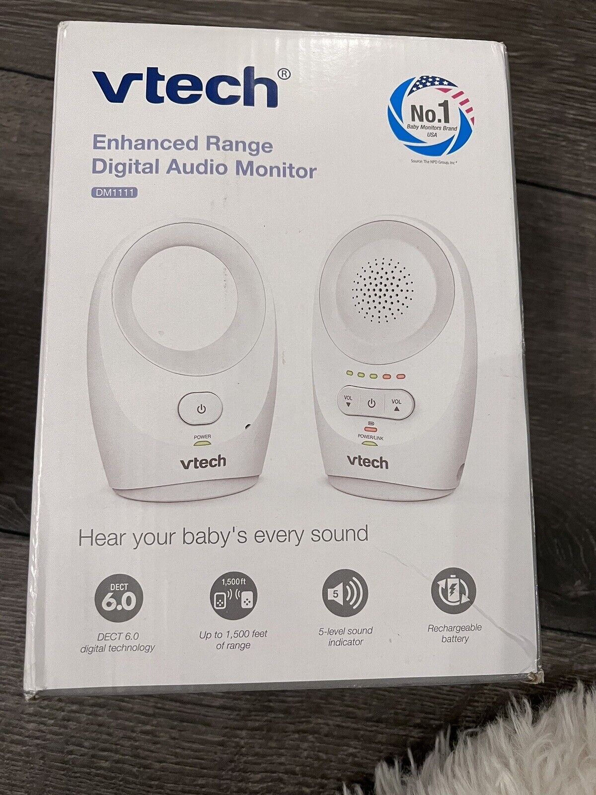 VTech DM1111 Enhanced Digital Audio Baby Monitor - White