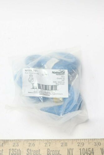 (3-Pk) National Hardware Eye Grab Hook Blue 3/8