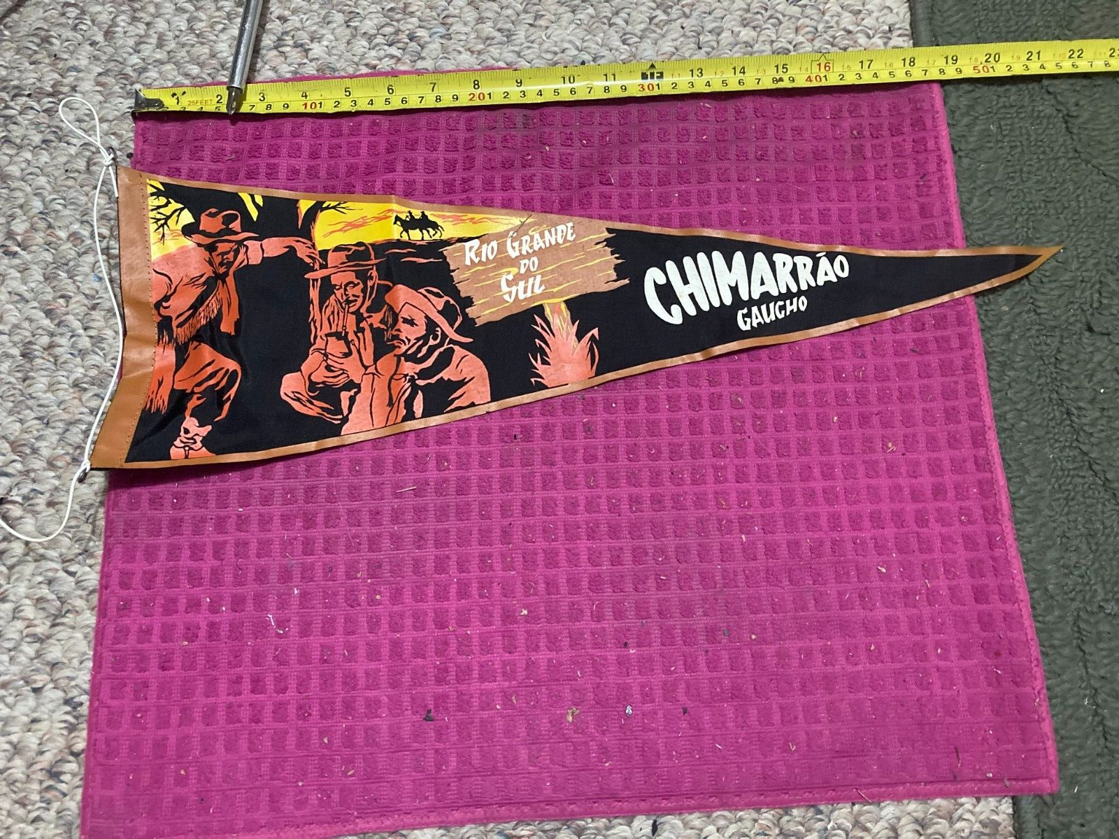 VTG RIO GRANDE DO SUL BRASIL Brazil PENNANT Banner CHIMARRAO GAUCHO Ship Fast