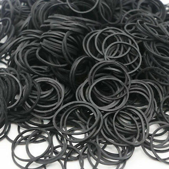 2 packs of 300 Mini Black Rubber Bands Hair Ties Pony Holder PonyTails BRAID Lot