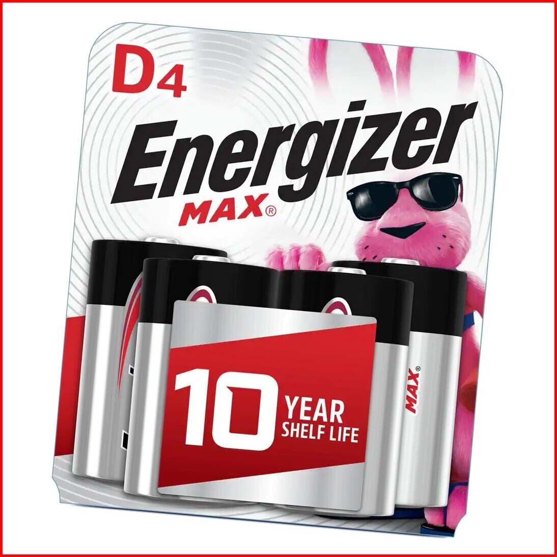 MAX D Batteries 4 Pack D Cell Alkaline Batteries