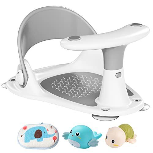 Baby Bath Seat,Baby Bathtub Seat for 6 Months & Up, Infant Bath Seat with Grey