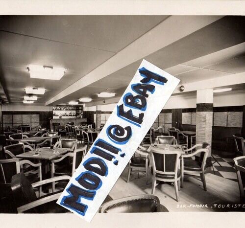 CGT French Line NORMANDIE Tourist Class Smoking Room Photo