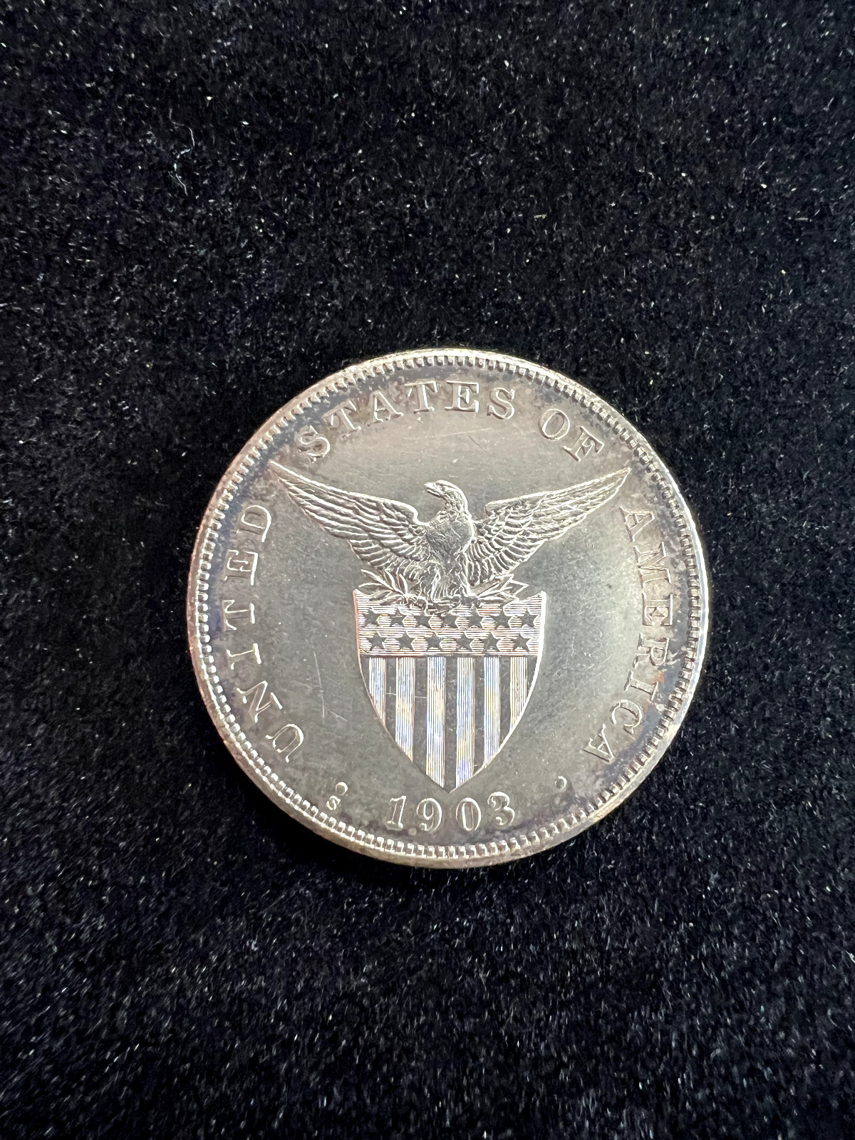 1903-S US-Philippine 1 Peso  Silver Coin HIGH GRADE -UNC. MS+ NO RESERVE