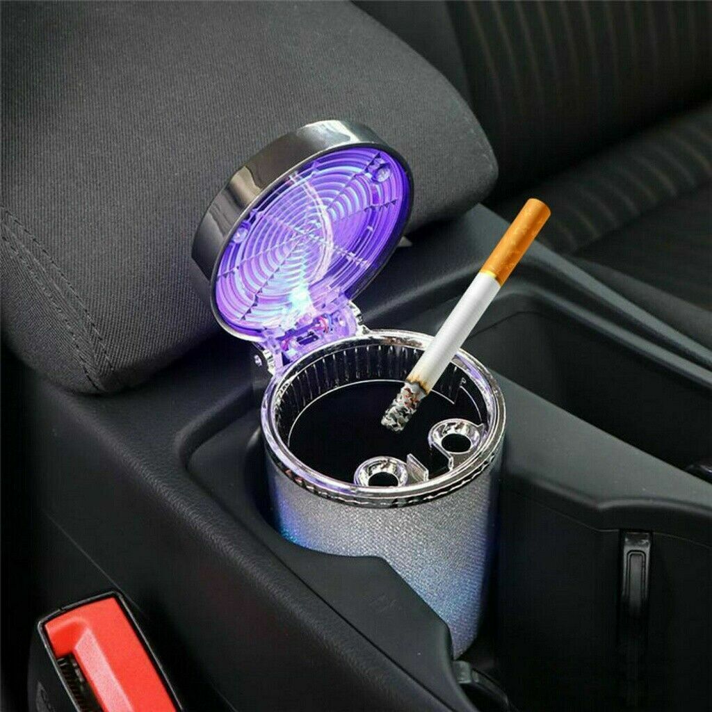 Car LED Ashtray Cigarette Travel Cylinder Colorful Portable Cup Holder Xmas Gift
