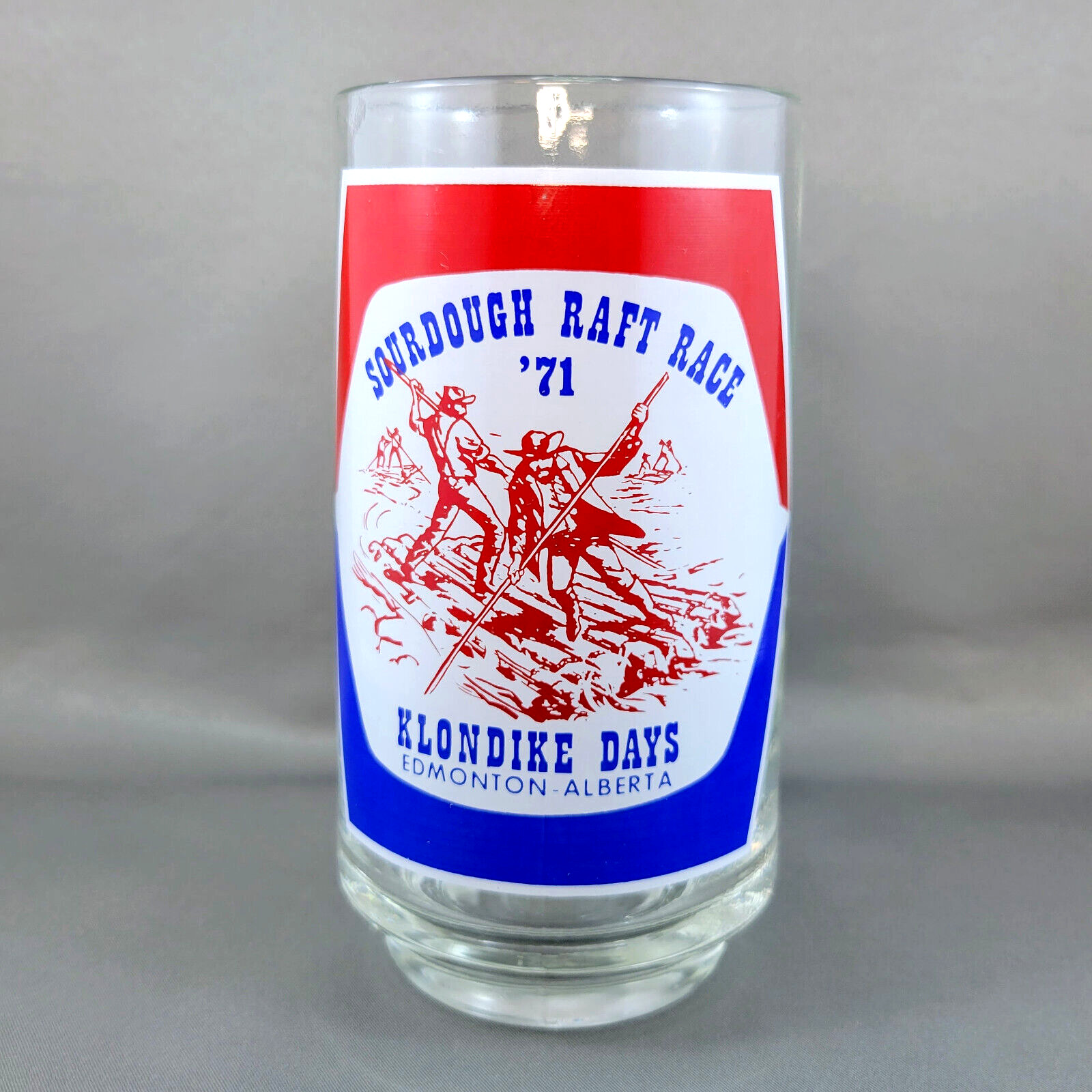 Sourdough Raft Race 1971 Klondike Days Edmonton Alberta Mug Glass Vintage Read