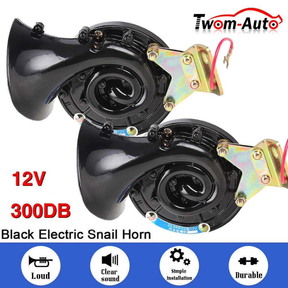 2x 350DB Electric Auto Air Horn Super Loud Raging For Motorcycle Car Truck Boat