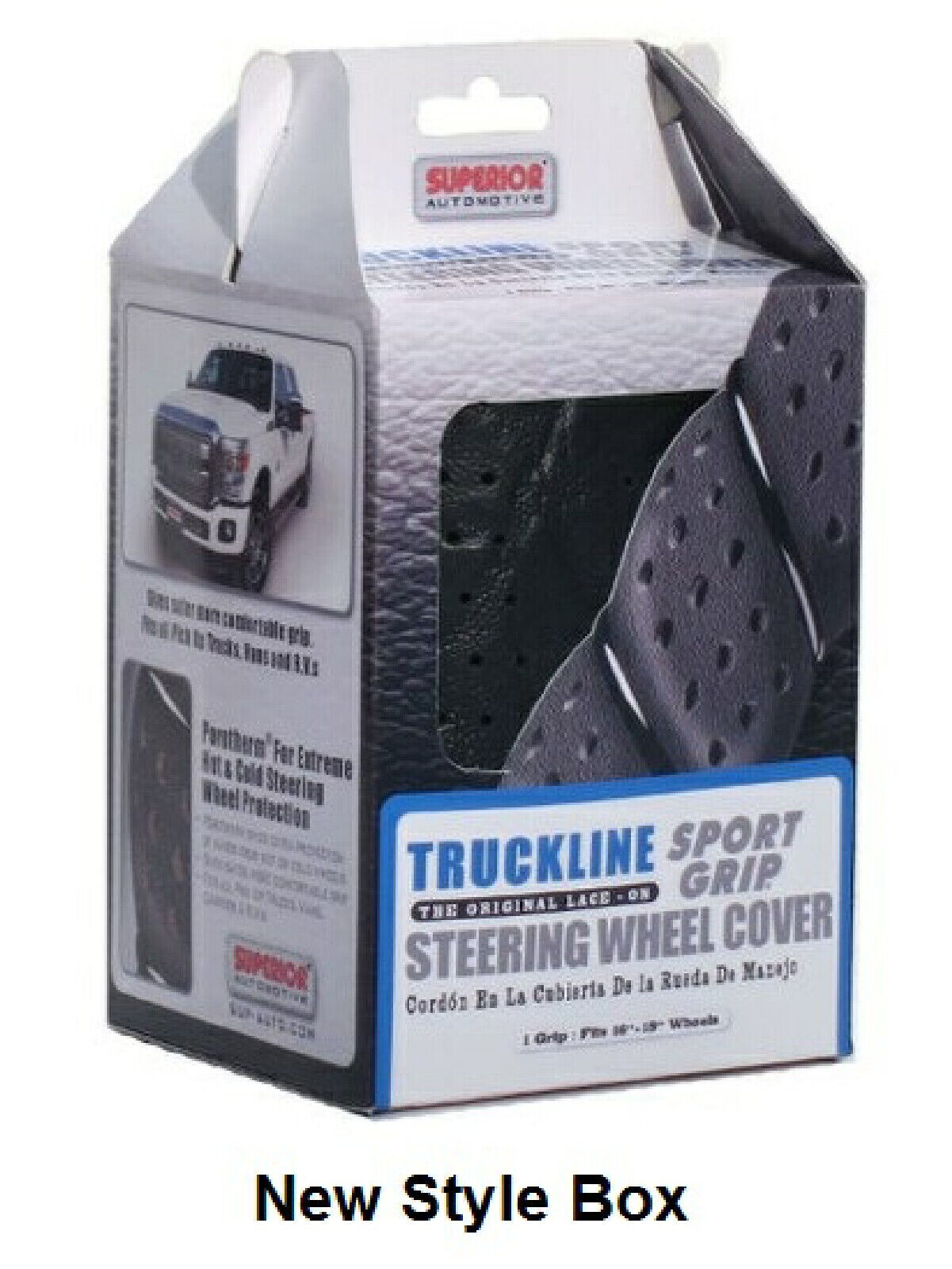Superior TruckLine SportGrip Black Lace-On Steering Wheel Cover