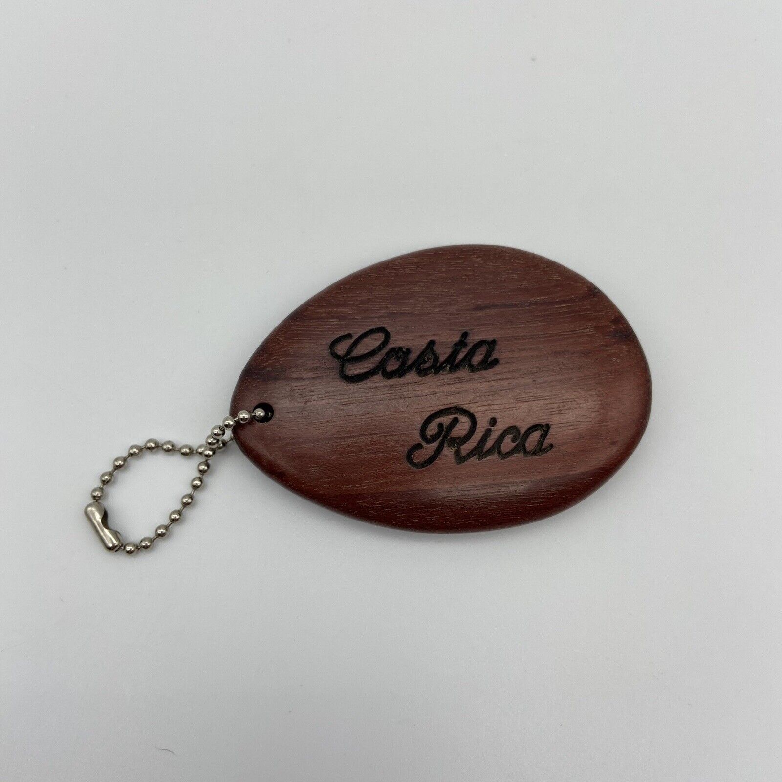 Costa Rican Souvenir beautiful solid Wood Key Chain 3 inches Costa Rica