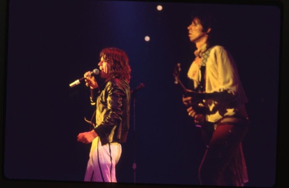 Mick Jagger Keith Richards Rolling Stones in Concert Original 35mm Transparency