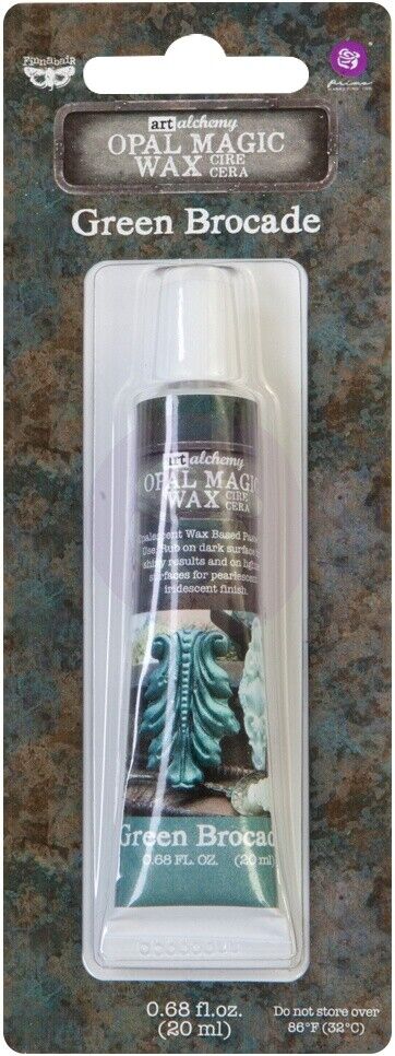 Finnabair Art Alchemy Opal Magic Wax .68 Fluid Ounce-Green Brocade