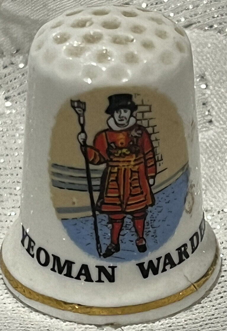 vintage thimble English British Yeoman Warder Unbranded