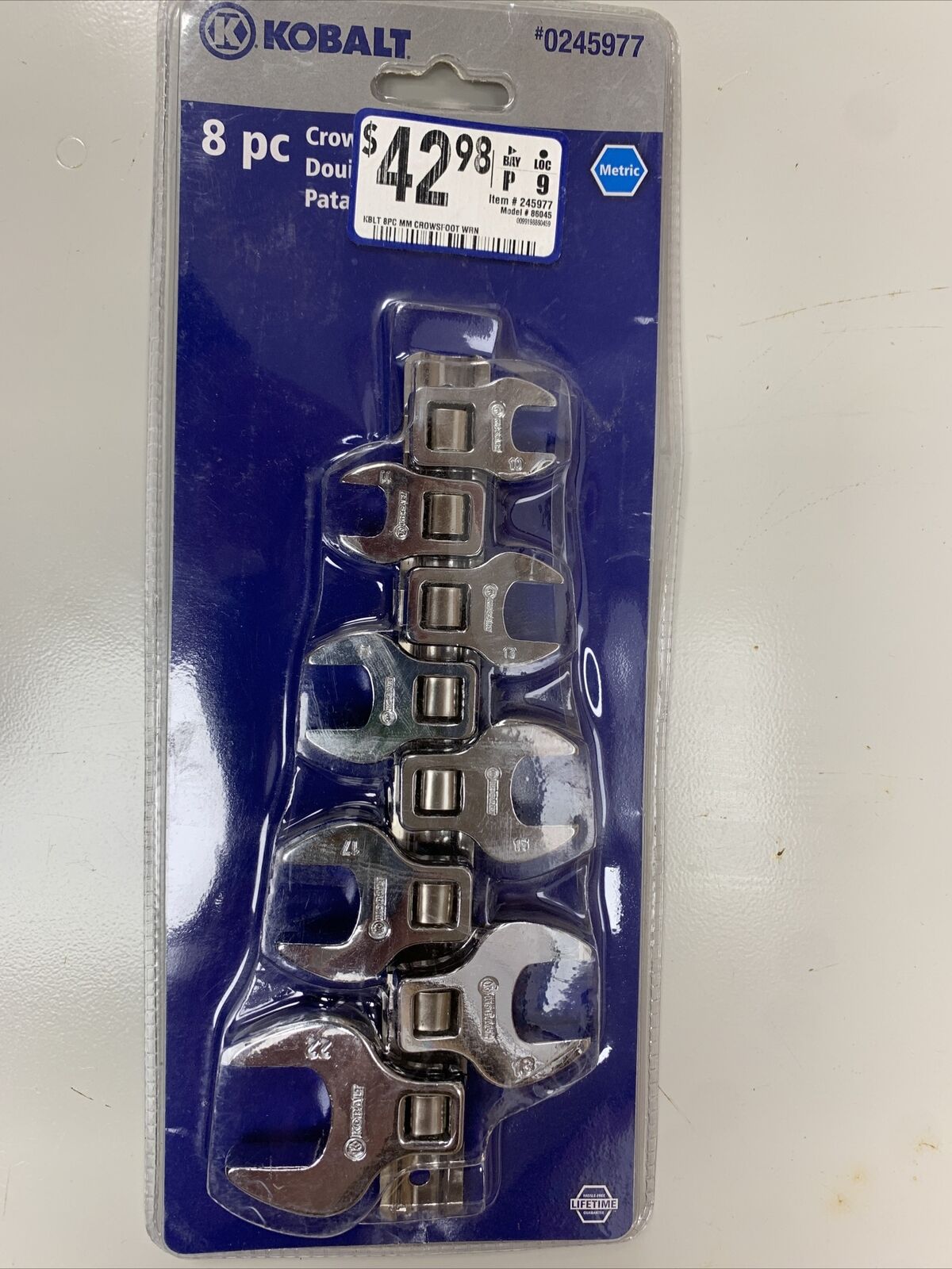 8-Piece Metric KOBALT Crowfoot Combination Wrench Set #0245977